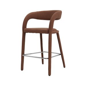 Banqueta Shell Metal Estofada