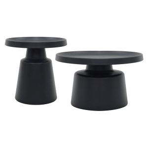 Conjunto Mesa de Centro e Lateral Preta